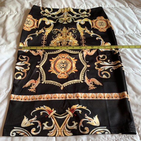 European Baroque Style Pencil Skirt - Picture 5 of 8